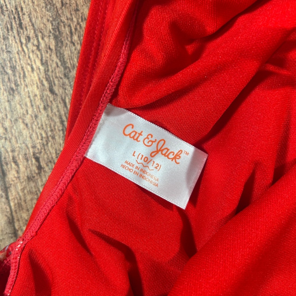 Cat & Jack Red Fourth of July Popsicle Fireworks One Piece Swimsuit Large 10/12 - Picture 6 of 6